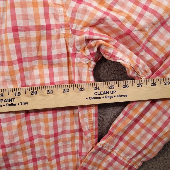 Chase Edward Shirt Mens Extra Large Pink Plaid Woven Button Up Pockets‎ Golf - Picture 7 of 10